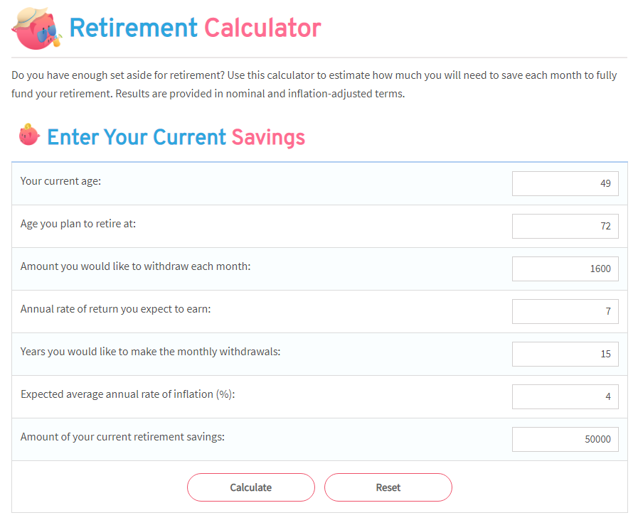 Retirement Calculator