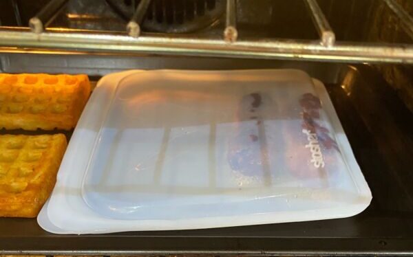 Cooking in the oven with Stasher bags