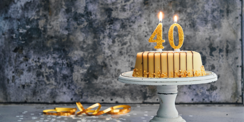 40th wedding anniversary cake