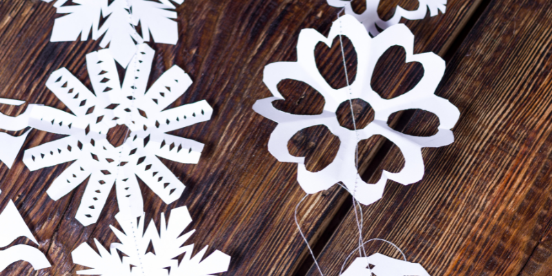homemade snowflake decorations
