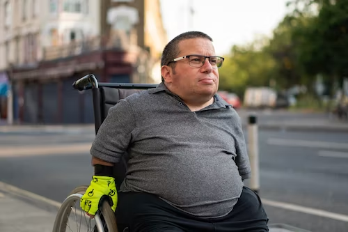 man in wheelchair