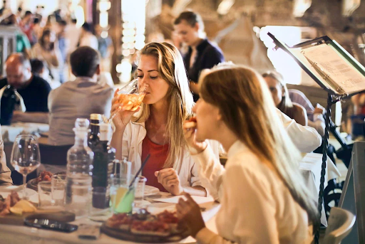ladies in restaurant