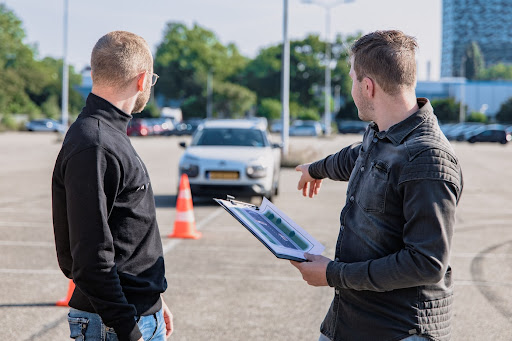 driving instructor and student