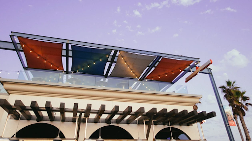 house with awning