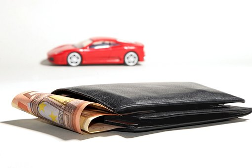 toy car and wallet