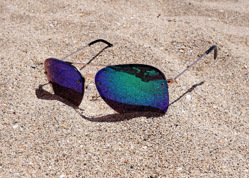 sunglasses on the sand