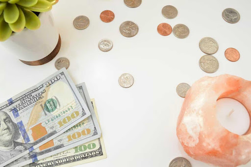 candle and cash