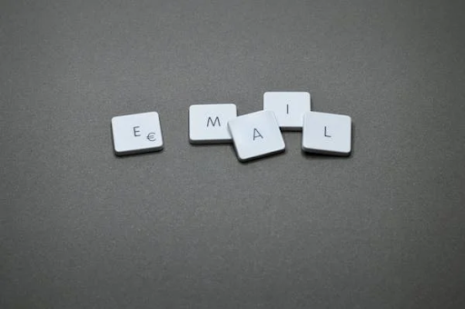 letter blocks spelling email