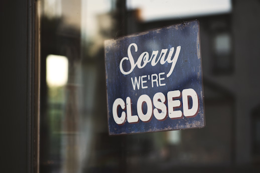 sorry closed sign
