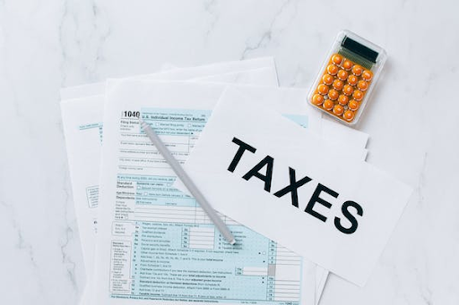 tax documents on table