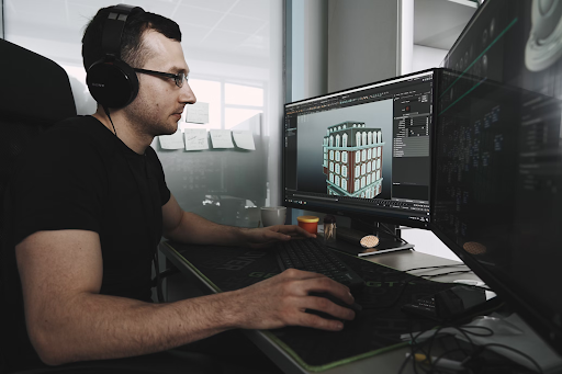 man using computer