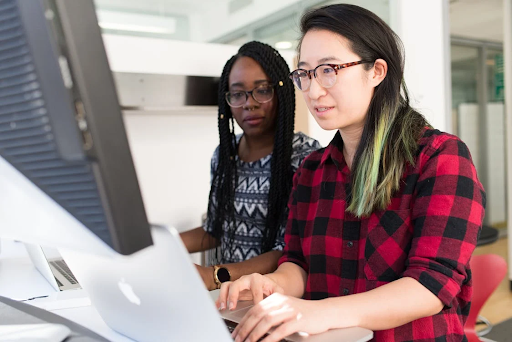 women using computer