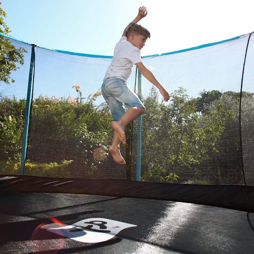 boy on trampoline