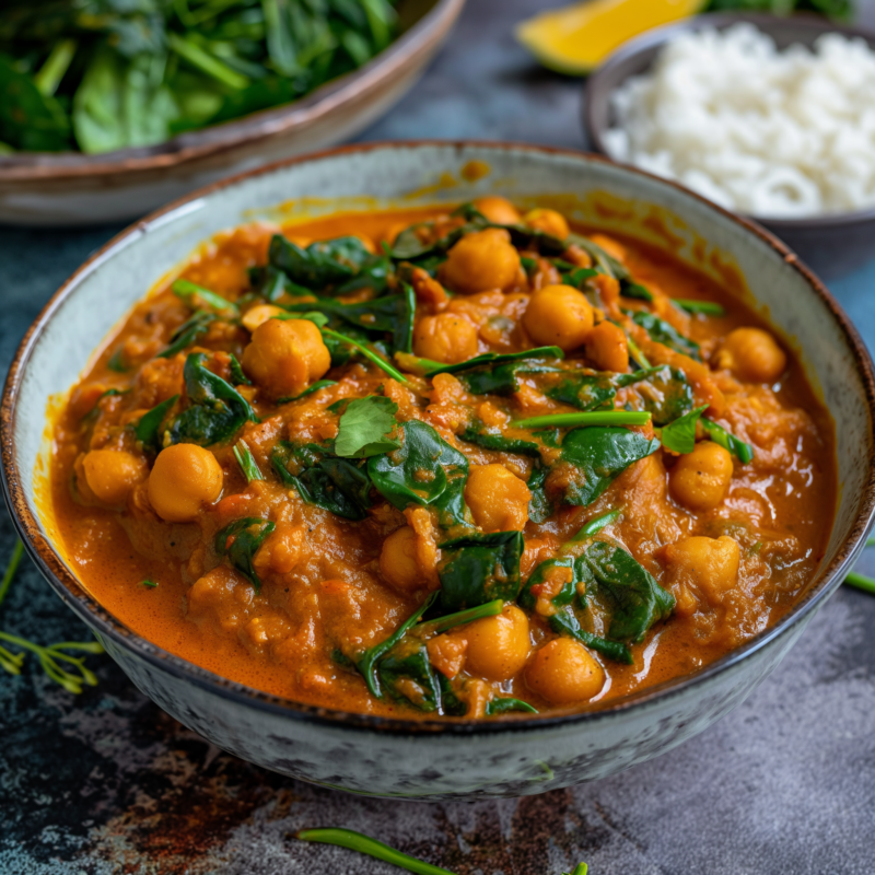 Chickpea and Spinach Curry
