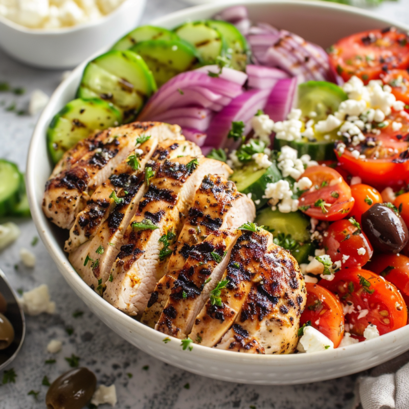 Greek Salad with Grilled Chicken