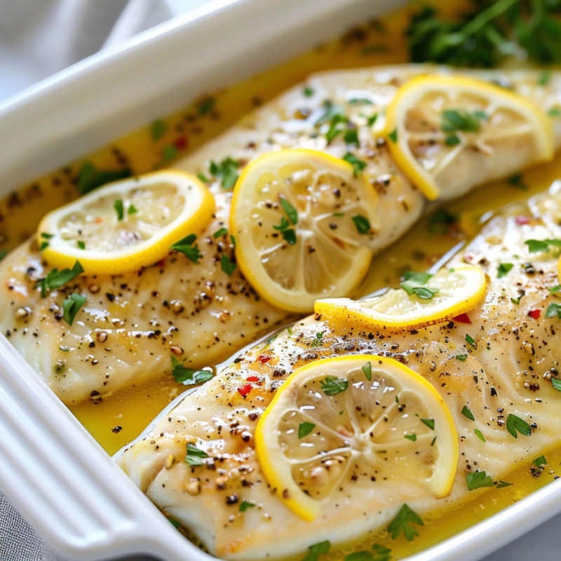 Lemon Garlic Baked Tilapia