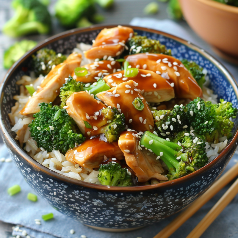 Teriyaki Chicken and Broccoli with Rice