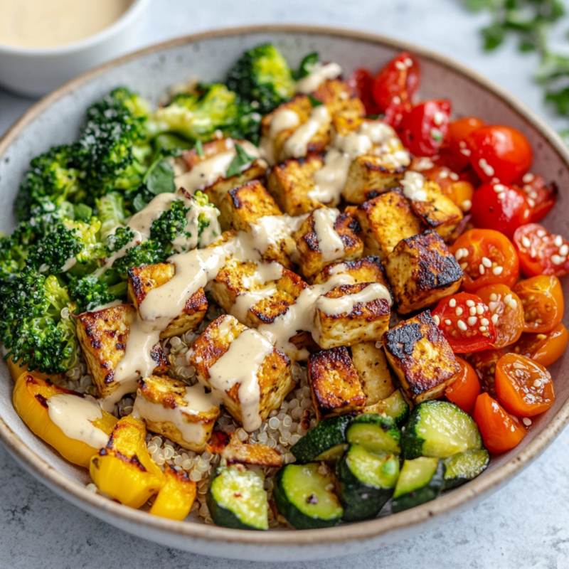 Baked Tofu and Veggie Bowls