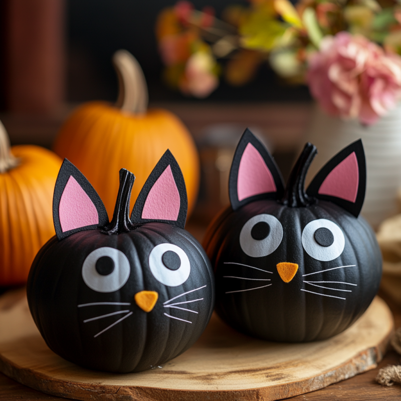 Black Cat Pumpkins