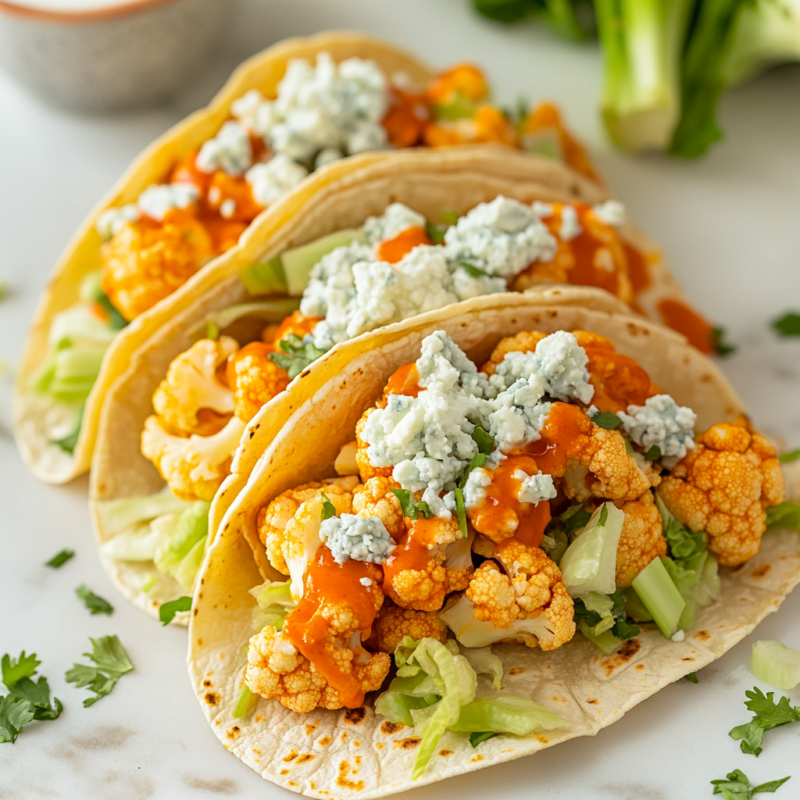 Buffalo Cauliflower Tacos