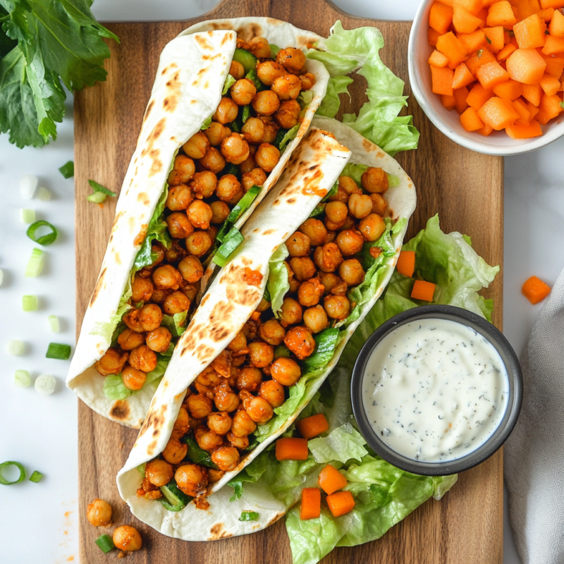Buffalo Chickpea Wraps
