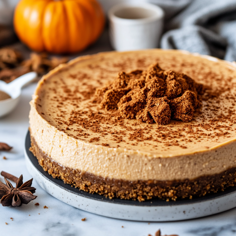 Chai-Spiced Pumpkin Cheesecake