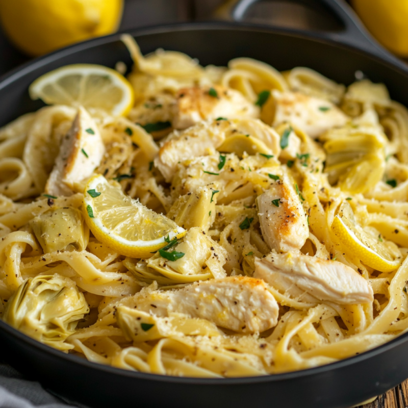 Chicken and Artichoke Lemon Pasta