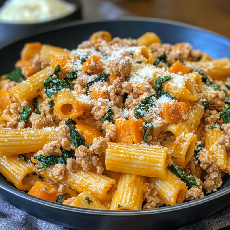Ground Chicken and Sweet Potato Pasta