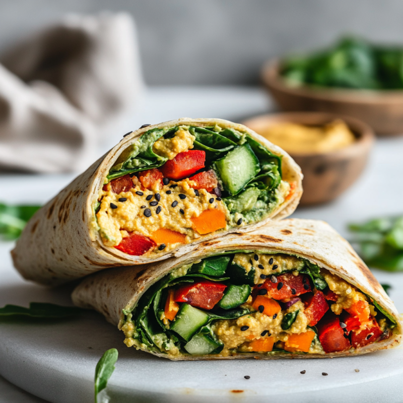 Hummus and Veggie Wrap