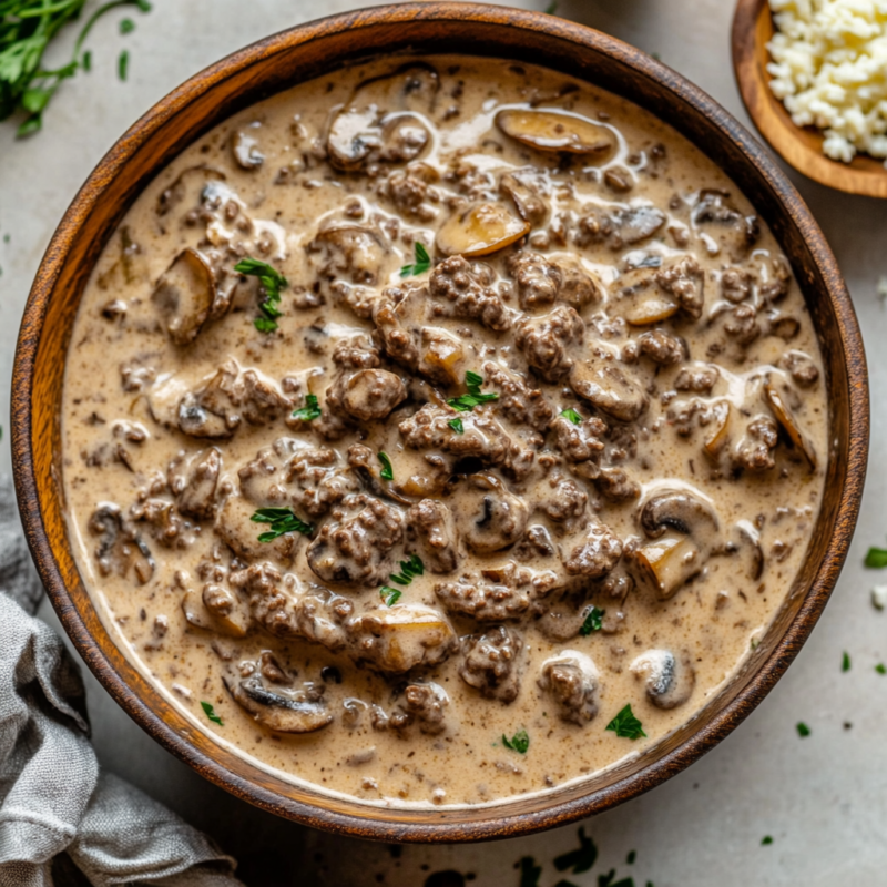 Keto Beef Stroganoff
