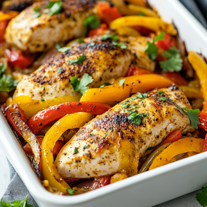 Keto Chicken Fajita Bake
