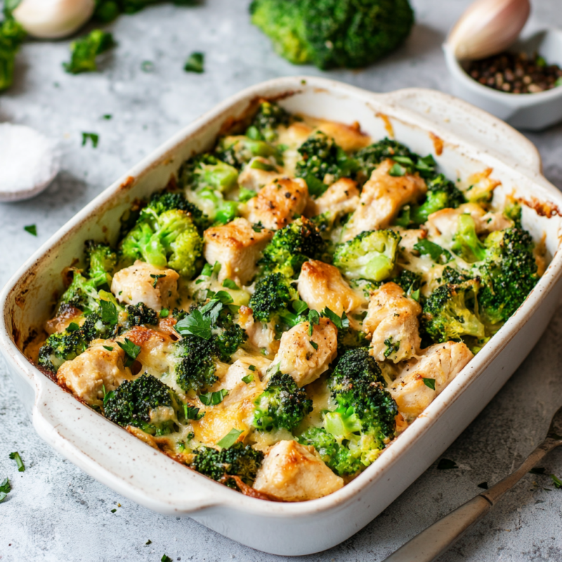Keto Chicken and Broccoli Casserole