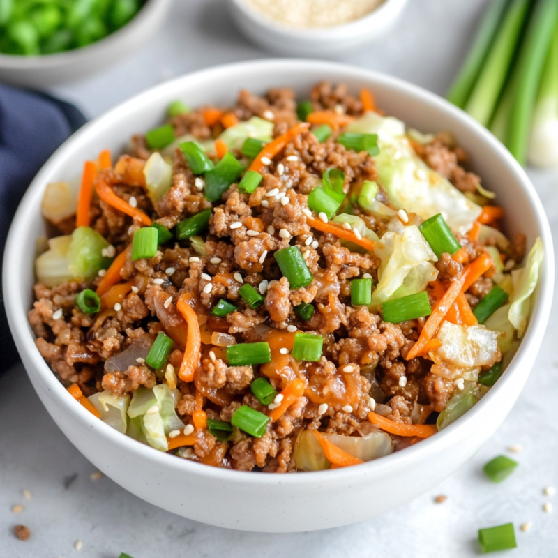 Keto Egg Roll in a Bowl