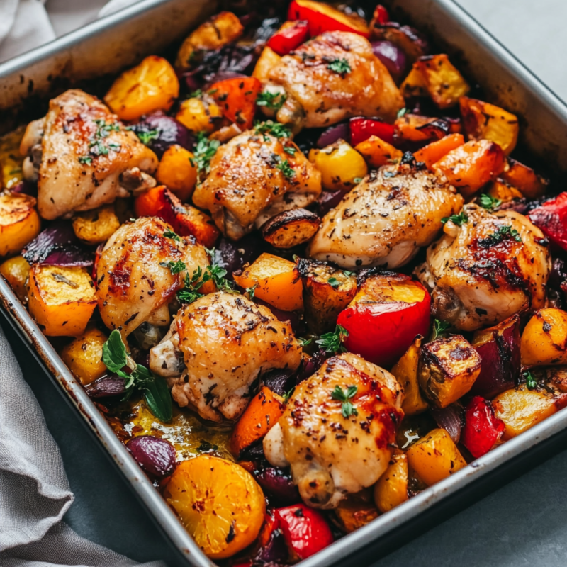 Large Family Meal - Baked Chicken and Vegetables