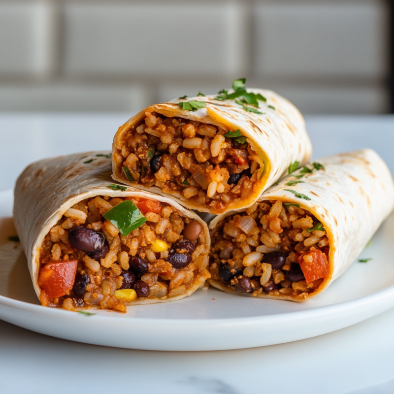 Large Family Meal - Bean and Rice Burritos