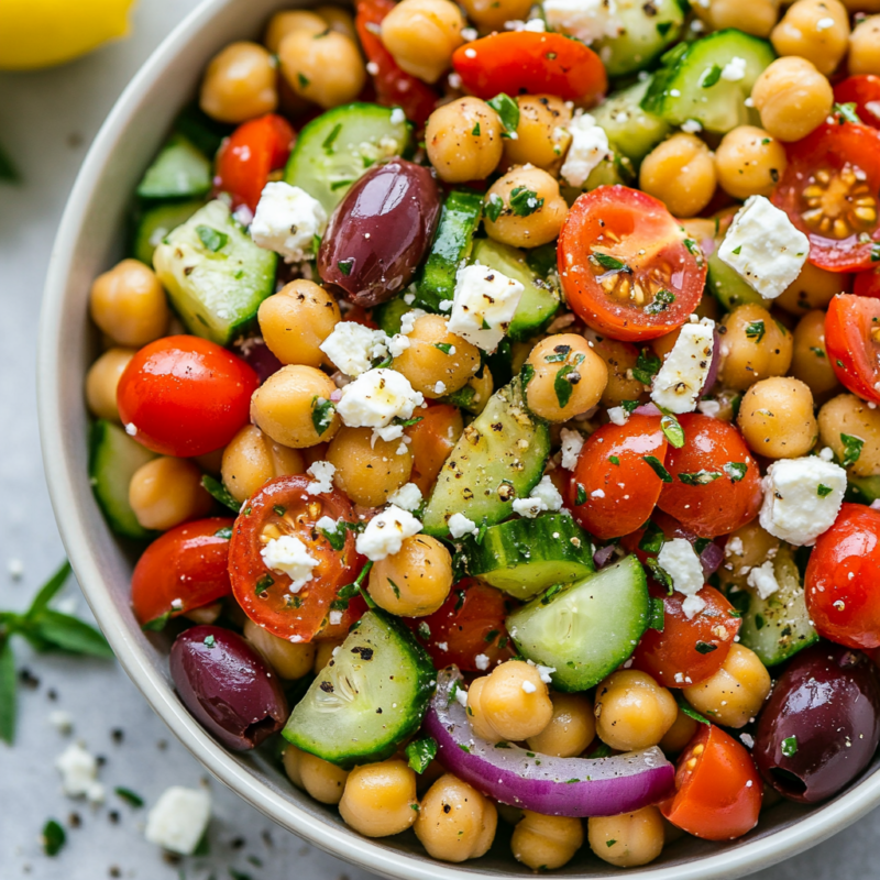 Mediterranean chickpea salad