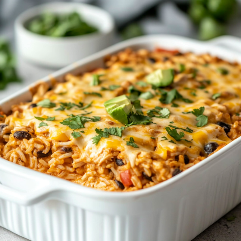 Mexican Chicken and Rice Casserole
