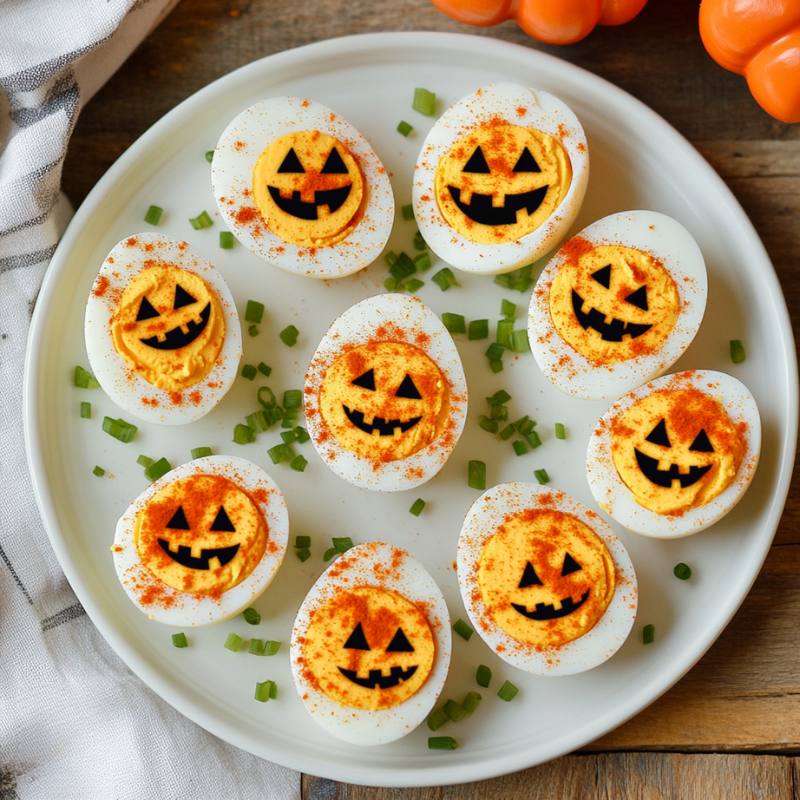 Pumpkin Deviled Eggs