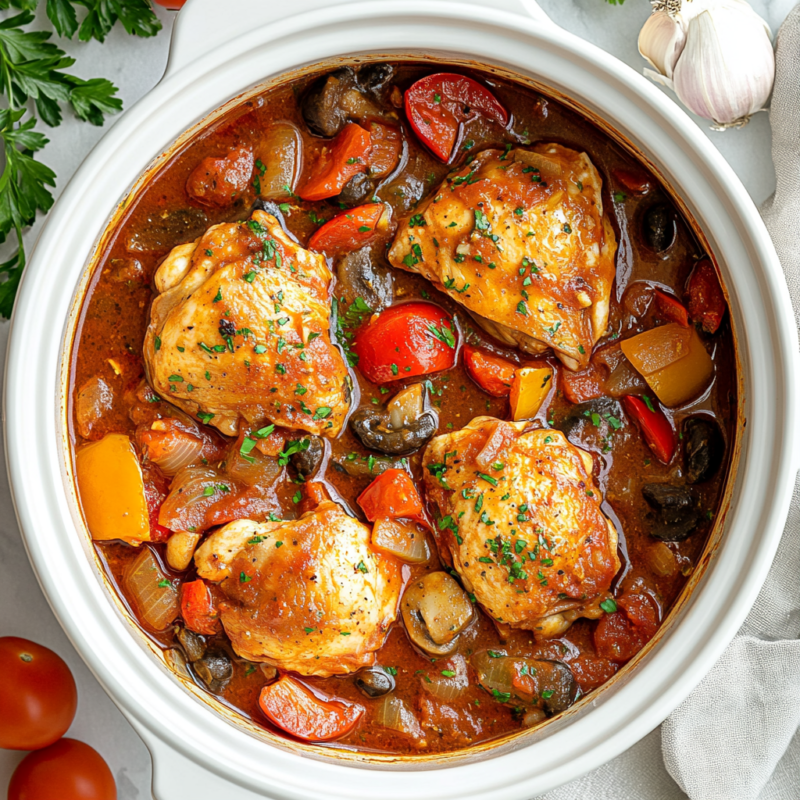 Slow Cooker Chicken Cacciatore