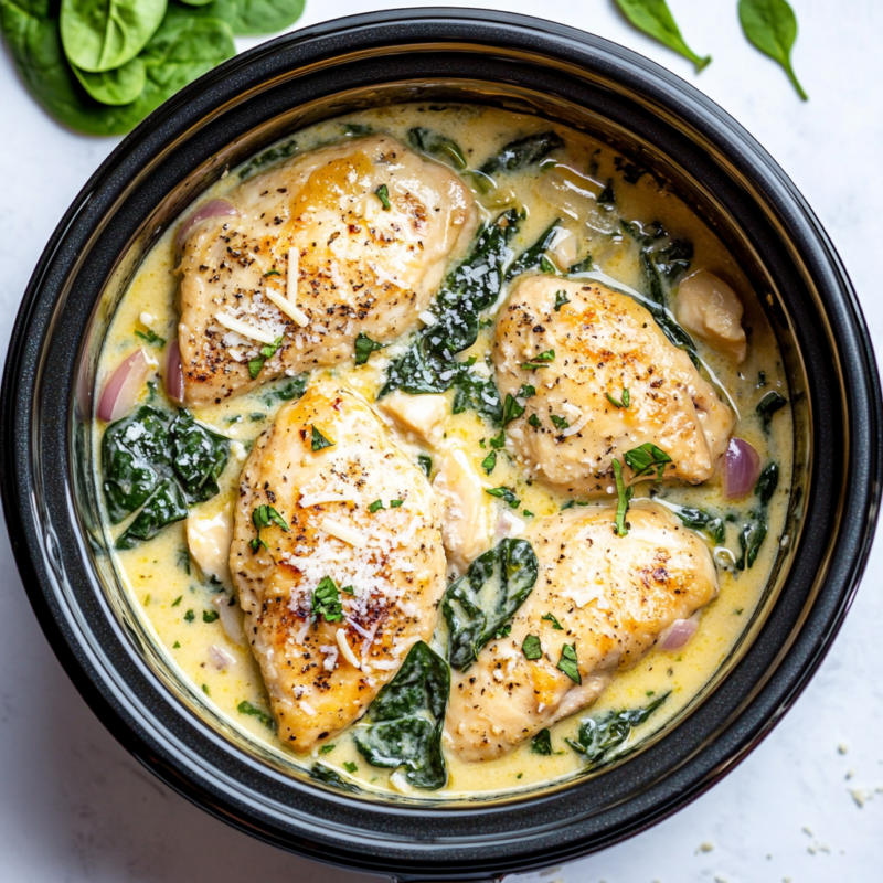 Slow Cooker Chicken Florentine
