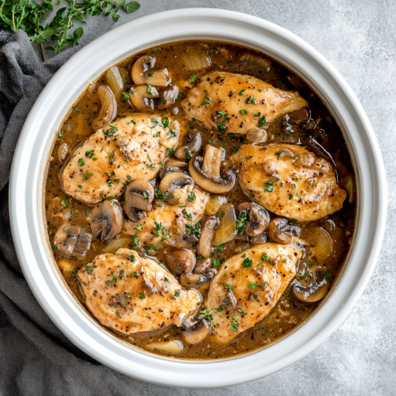 Slow Cooker Chicken Marsala