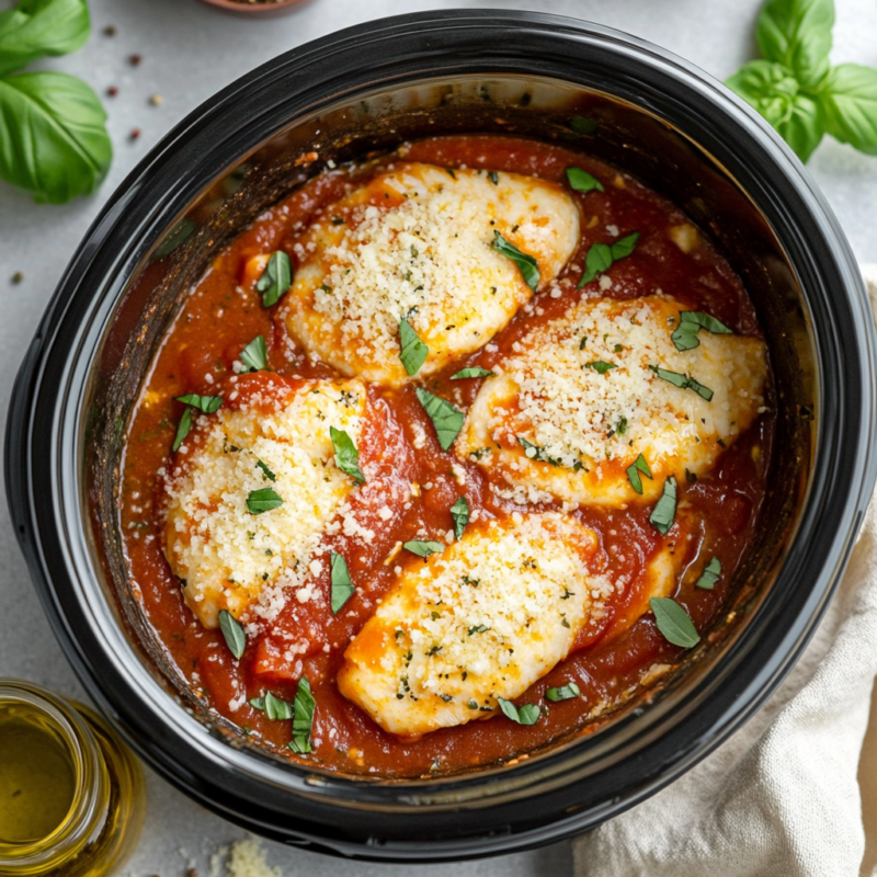 Slow Cooker Chicken Parmesan