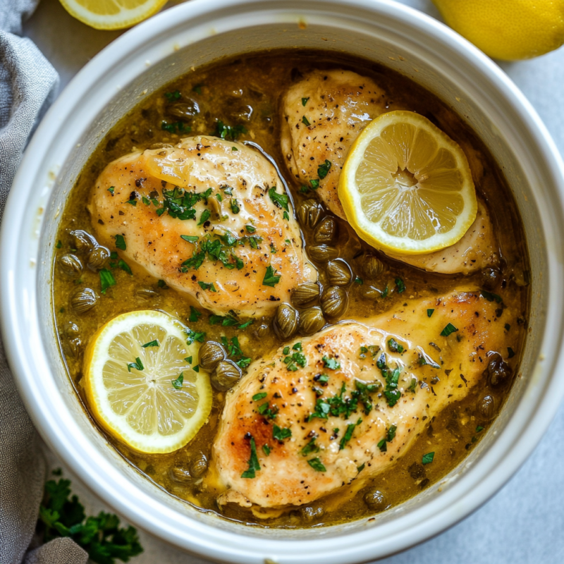 Slow Cooker Chicken Piccata