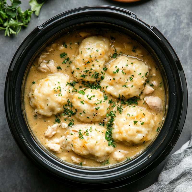 Slow Cooker Chicken and Dumplings
