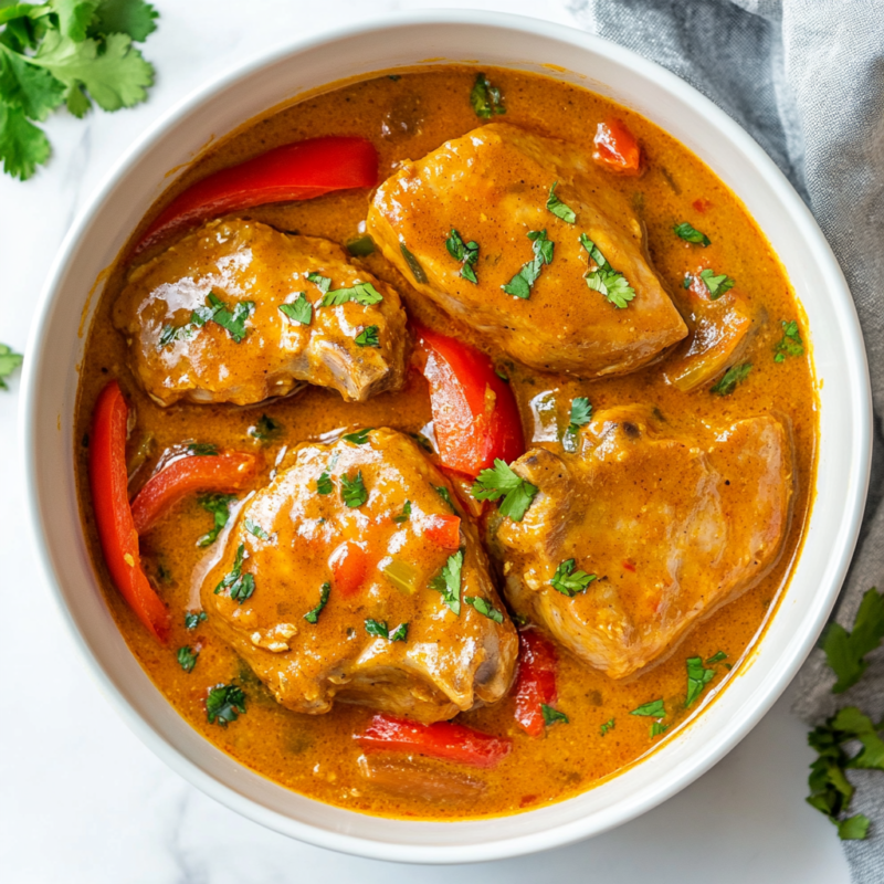 Slow Cooker Coconut Curry Pork Chops