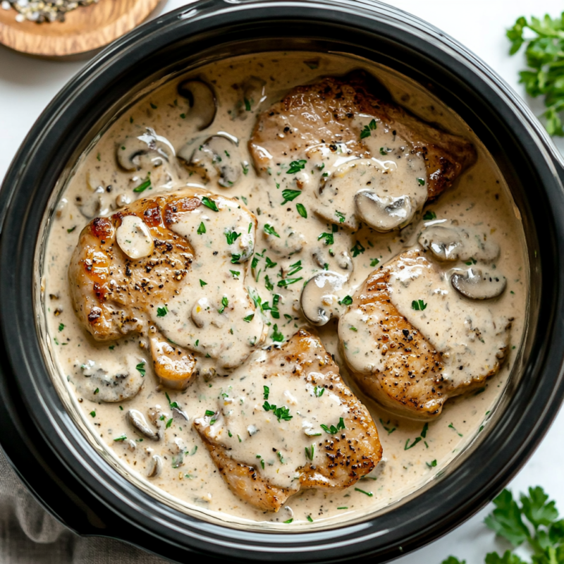 Slow Cooker Creamy Ranch Pork Chops