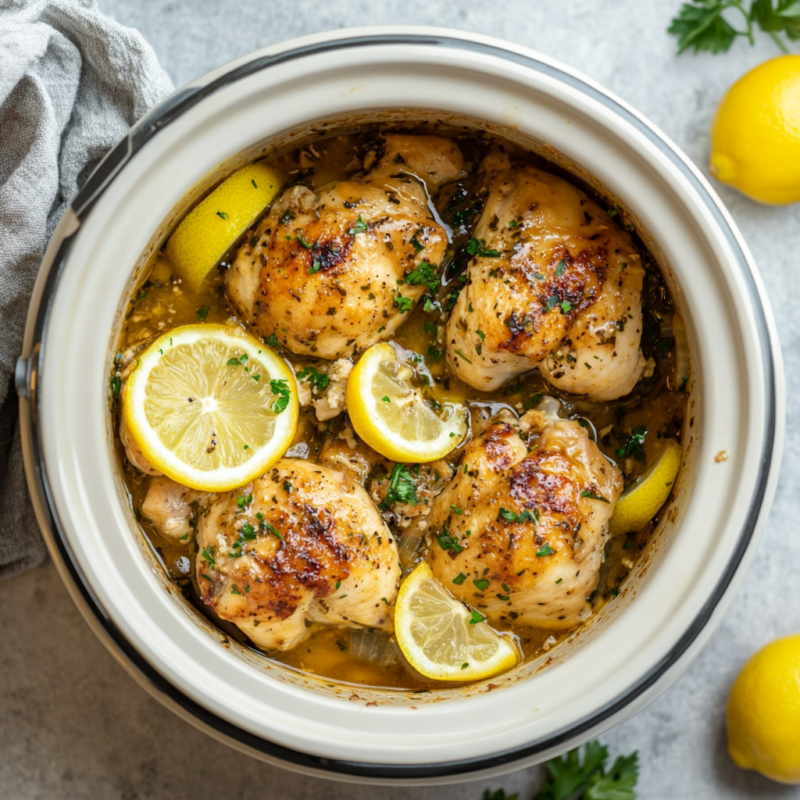 Slow Cooker Lemon Garlic Chicken step photo
