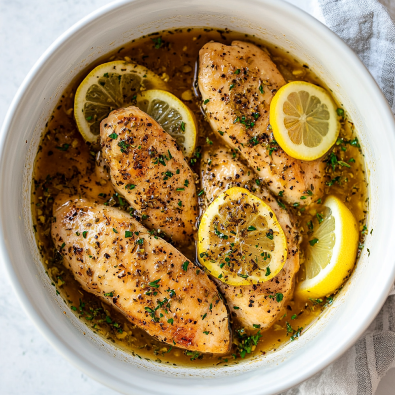 Slow Cooker Lemon Herb Chicken