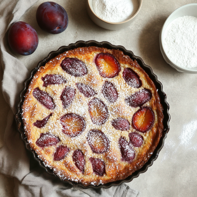 Spiced Plum Clafoutis