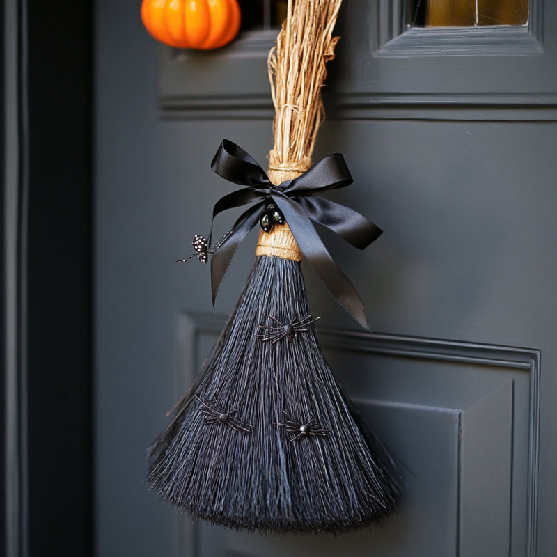 Witch's Broomstick Door Hanger